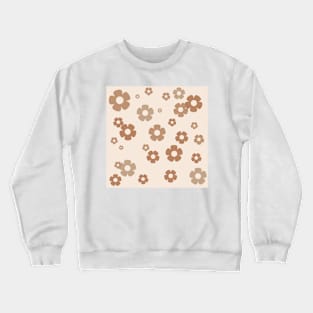 Retro Flowers Neutral Crewneck Sweatshirt